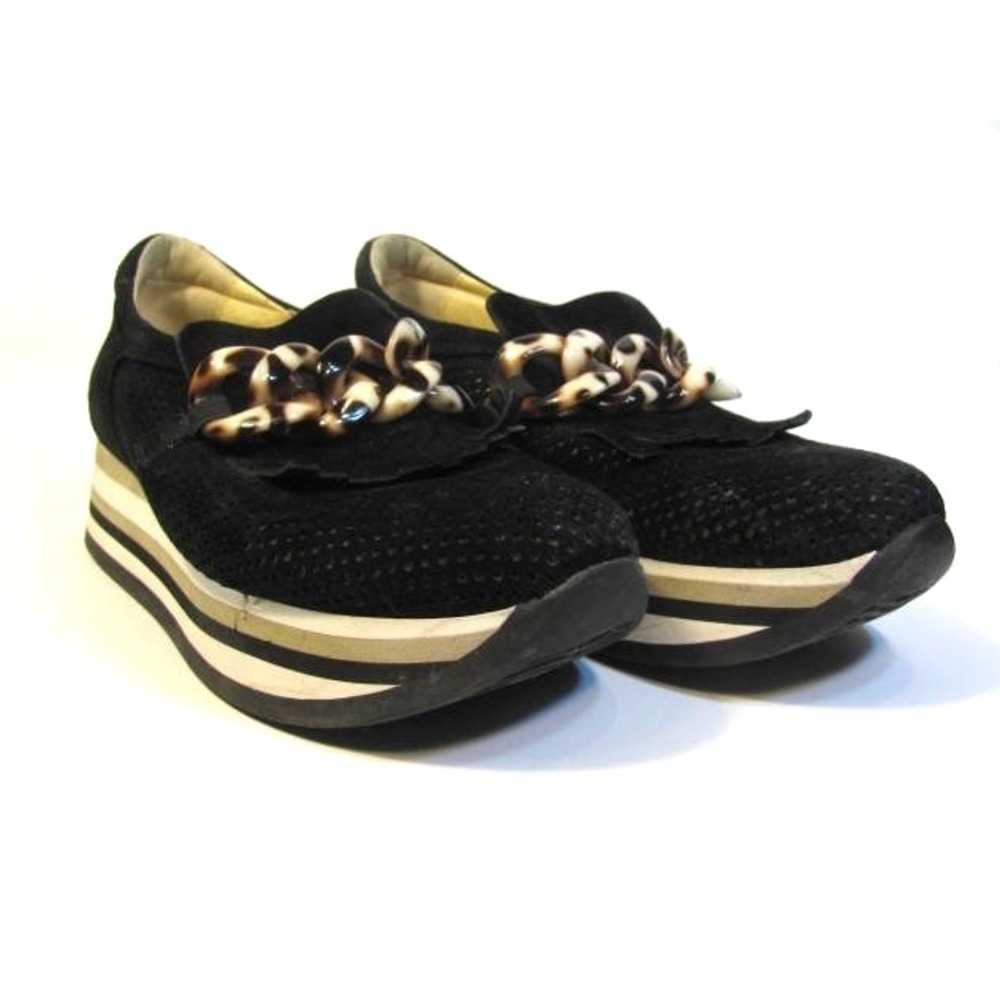 Softwaves Oxford Black Suede Tassel with Chain